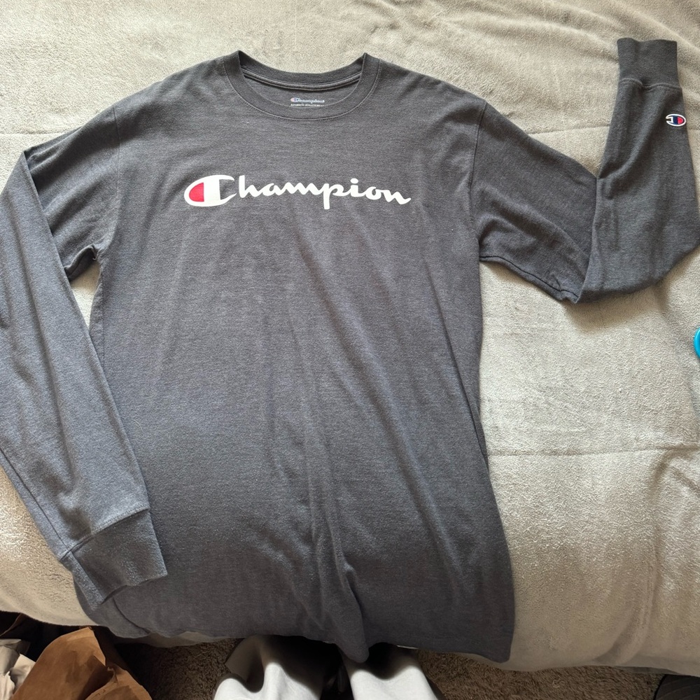 Champion Dark Gray Athletic Long Sleeve Tee